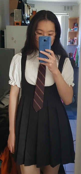 Japanese cute suspender skirt suit YV43359 main image 1