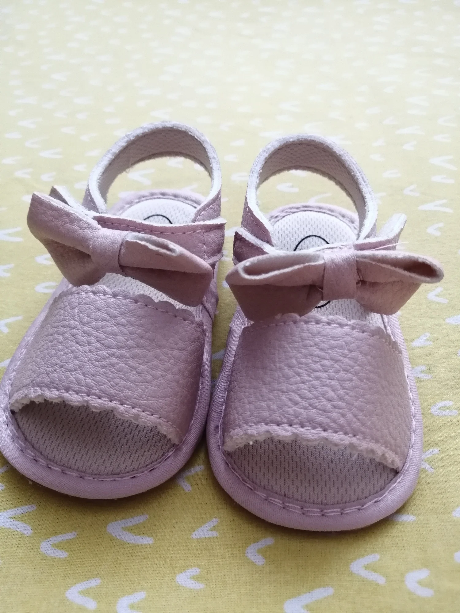 Baby Shoes Summer Baby Boy Girl Shoes Toddler Flats Sandals Soft Rubber Sole Anti-Slip Bowknot Crib First Walker Shoes photo review