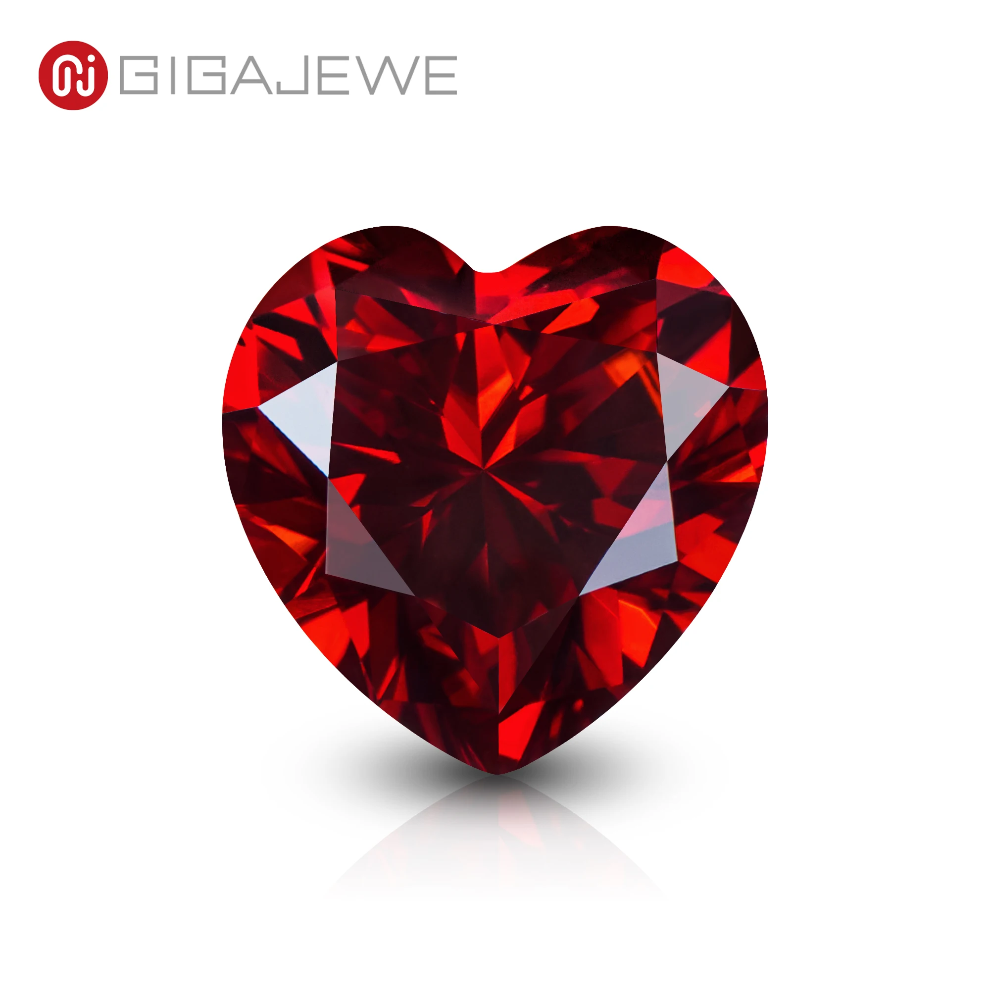 

GIGAJEWE Moissanite, ручная работа, с сердцем, роскошный красный цвет, VVS1, Премиум драгоценные камни, свободные бриллиантовые пробы, драгоценный камень для изготовления ювелирных изделий