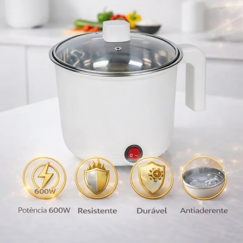 Panela elétrica multifuncional, utensílios de cozinha,1-2 pessoas, mini panela de arroz, 1 litro, antiaderente, macarrão ovos so 3