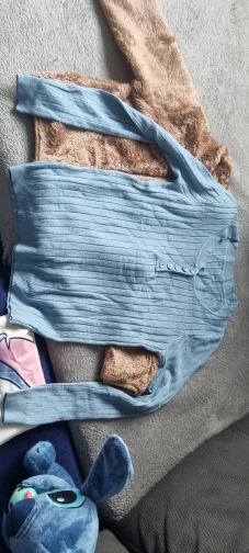 Knitted Women Sweater Button O-neck Pullovers Spring Autumn Basic Sweaters for Female Pullover Slim Solid Bold Stripes Tops photo review