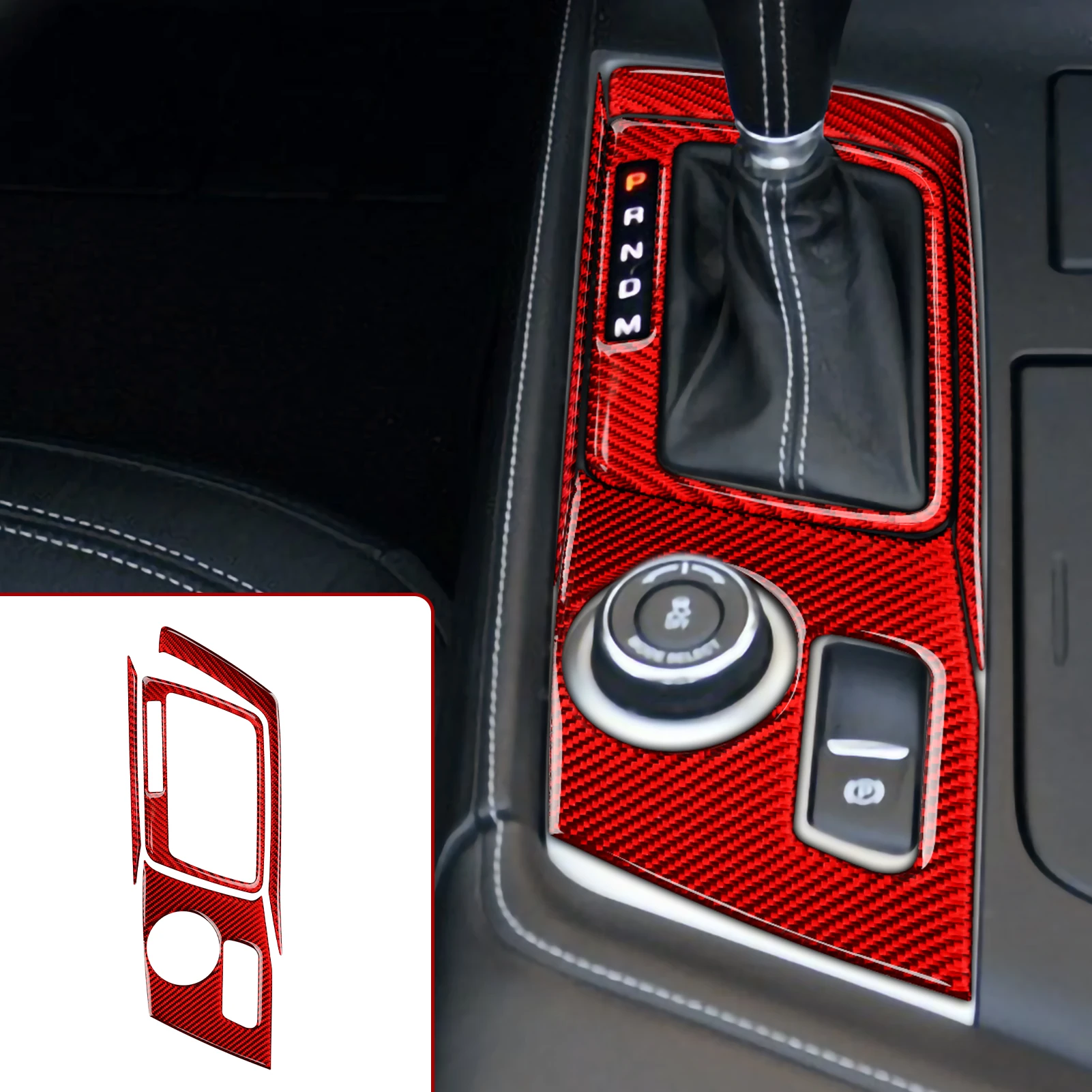 

Car Gear Shift Panel Sticker Decal Interior Trim Cover for Chevrolet Corvette C7 2014 -2019 Carbon Fiber Accessories