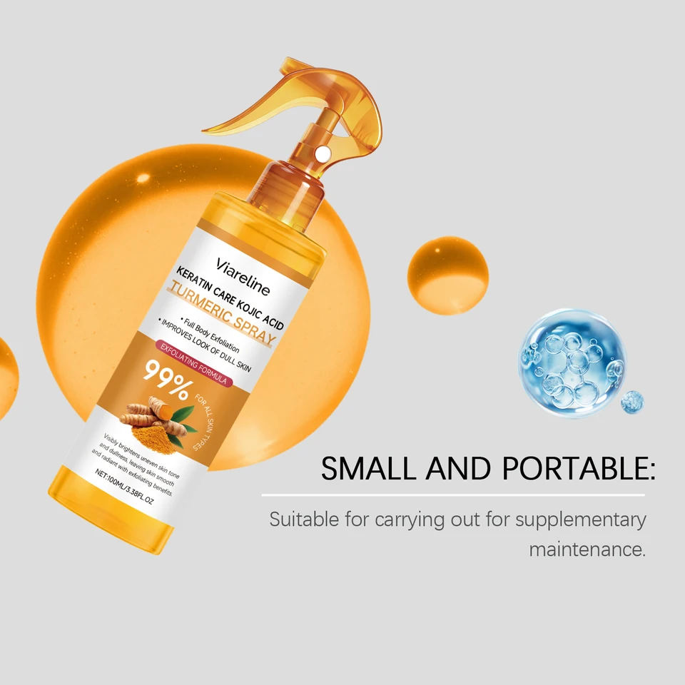 Turmeric Body Exfoliating Spray for Smooth Skin