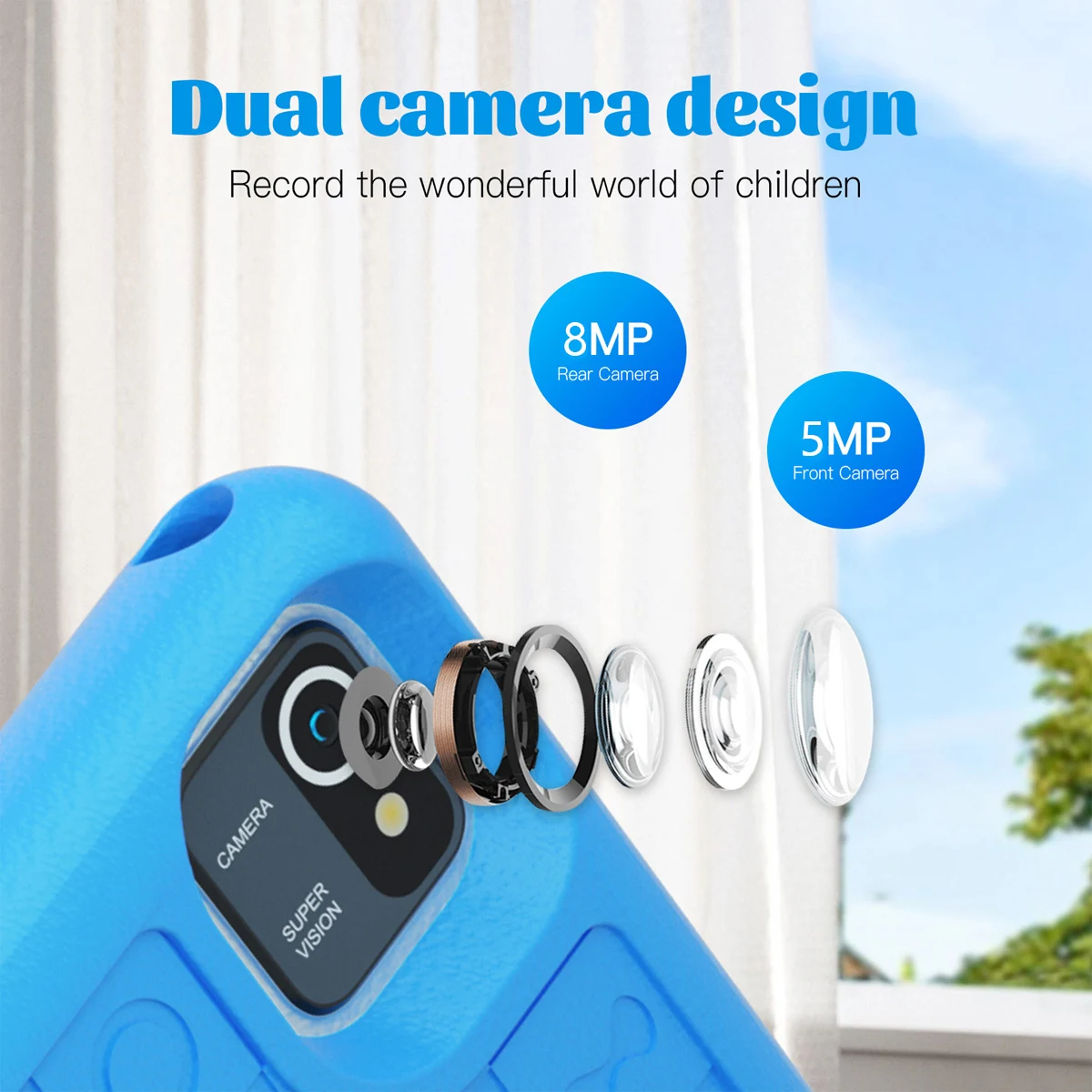 KT1006 10.1 Inch Kids Tablet 6GB RAM+64GB ROM+128GB SD Expand 5000mAh HD Dual Camera With Parenal Control Toy Gift for Children 3