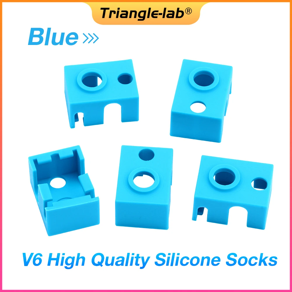 R Trianglelab High Quality Cartridge Heater Block V6 Silicone Socks For PT100 Heater Block V6 Hotend Nozzle Dragon 3D Printer