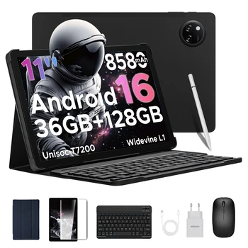 DOOGEE Tab A9 Pro+ Tablet PC Android 16 Dual Speakers 11'' Screen 30GB (6GB+24GB) 128GB 8580mAh Battery Widevine L1 Smart Pad 1