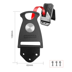Quick Release Rotating Belt Clip for Tool Pouches - Durable and Convenient Accessory for Electricians (Black)