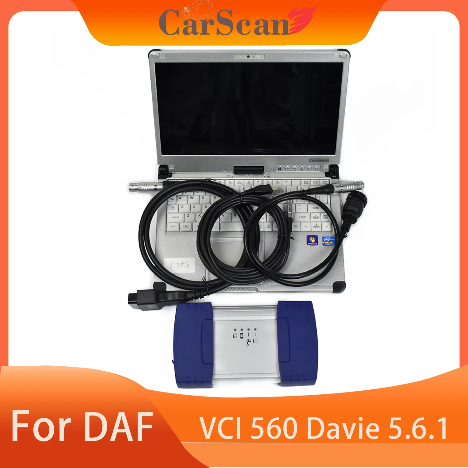 

For DAF software truck diagnostic scanner Paccar davie Diagnosis scanner Tool and Thoughbook CFC2 Laptop