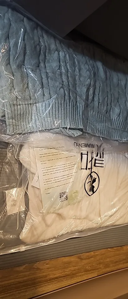 Women Suit French Plus Size Matching Sets Temperament Knitted Sweater Slimming Mini Dress Two-piece Set photo review