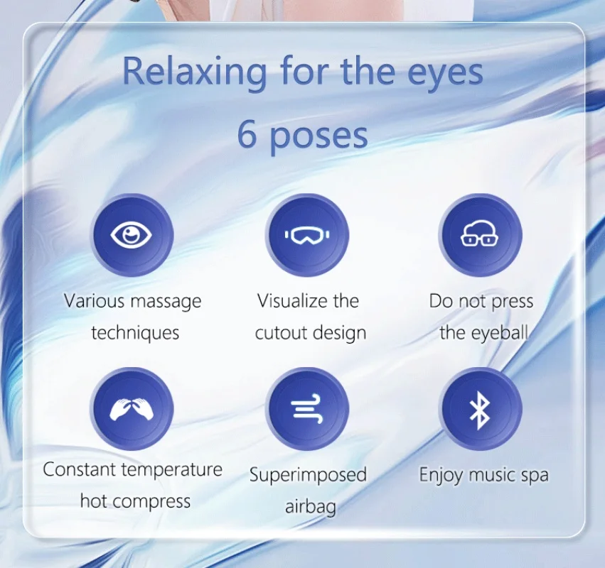 English Visual Eye Massager with Air Pressure Heat Compress