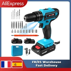 28V Cordless Screwdriver High power Rechargeable Electric Drill Lithium Battery 1350rpm Speed Multifunctional Impact Drill