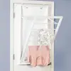 Wall-Mounted Drying Rack, White, Ideal for Laundry or Dish Drying. 3