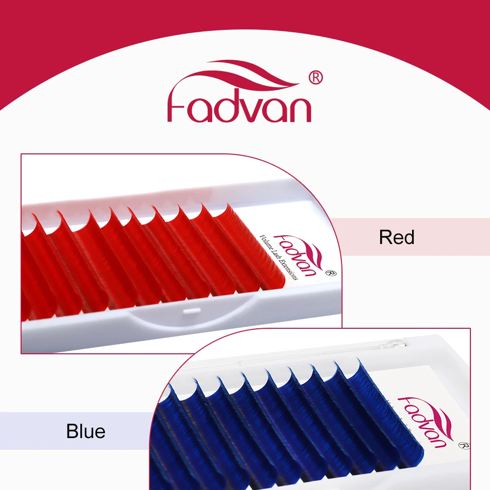Description Picture 2 of itemFadvan Coloured False Eyelashes Green/Purple/Red/Blue Easy Smudge Makeup Eyelash Hybrid Long 8-14mm/15-20mm Eyelash Extensions