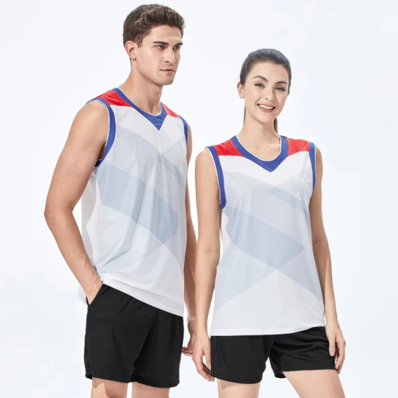 Sleeveless Volleyball Uniforms for Men Women Children Summer Badminton Table Tennis Ping Pong Training Jersey Fitness Sportwear