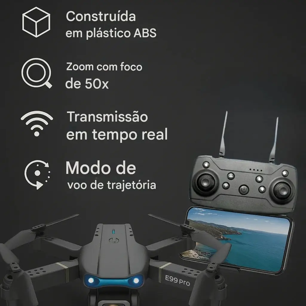 Professional Drone with 4K Camera E99 Pro 2.4G WiFi Recording - 3