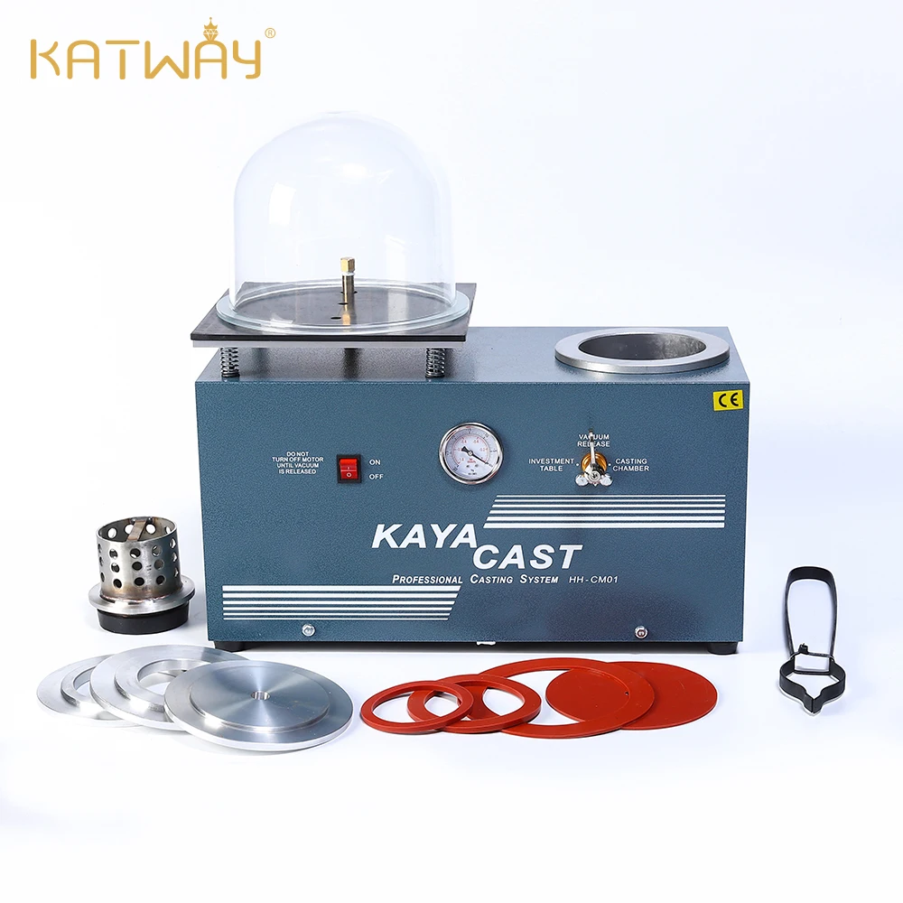 KATWAY 전문 미니 진공 주입 투인원 기계, 주얼리 몰드 제작, 골드스미스 금속 HH-CM01
