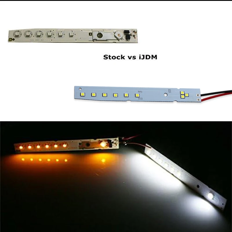 iJDM 9SMD LED Eyelid Eyebrow Modules For 2008-2010 BMW E60 LCI 5 Series 528i 535i 550i M5 HID Matching Xenon White led light car led light car led light bulb