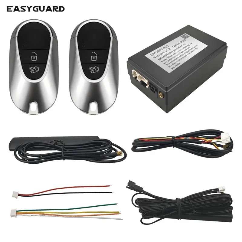 EasyGuard Smart Key PKE Kit Fit For Audi with Factory Push Start Button DC12V Change One OEM KeyFob To 3 Remotes High Security