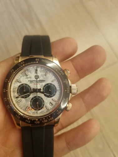 40mm New V2 PAGANI DESIGN Men's Quartz Watches Sapphire Retro Chronograph photo review