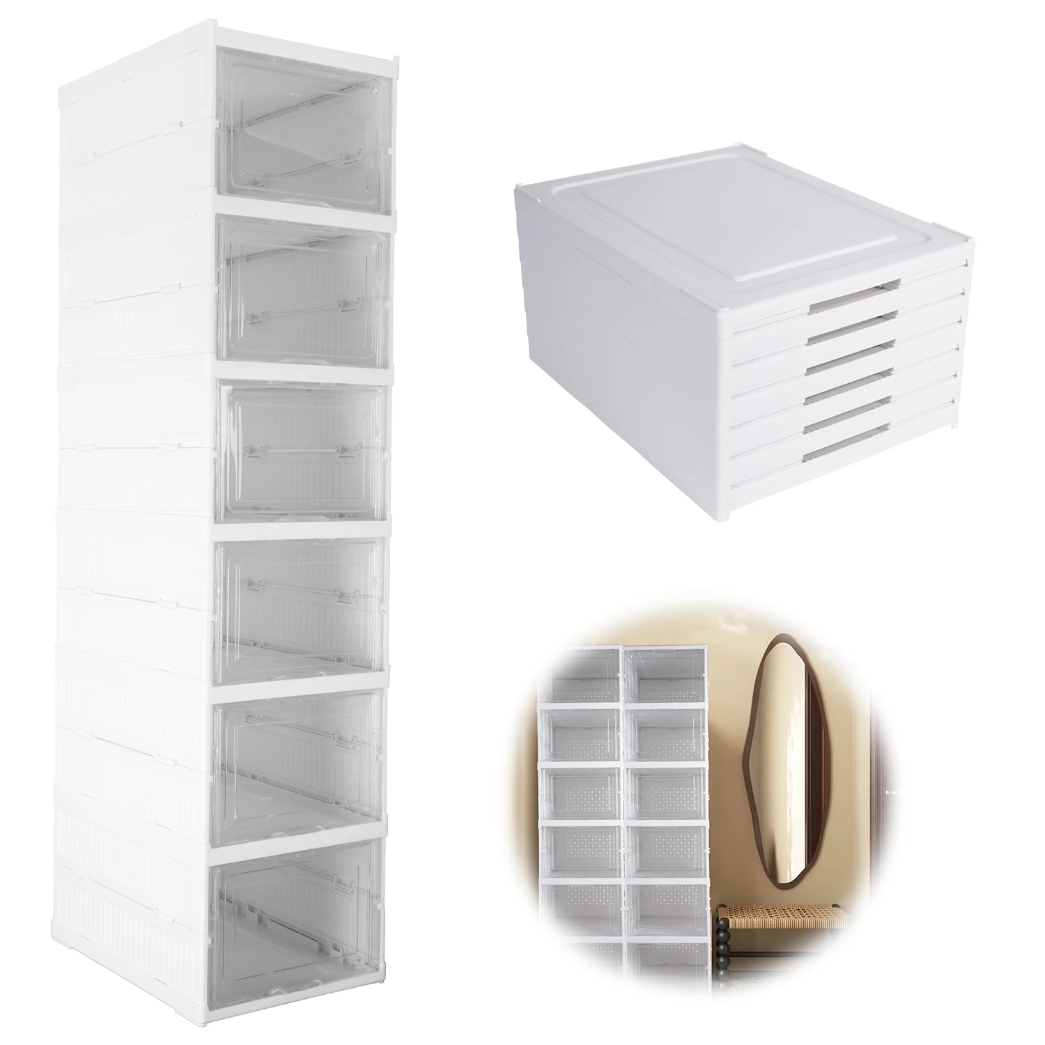 foldable cabinet setup