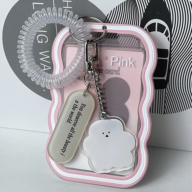 Photo Card Holder Creative Design Kpop Transparent Keychain Photo Sleeves Bus Card Student Case Protector