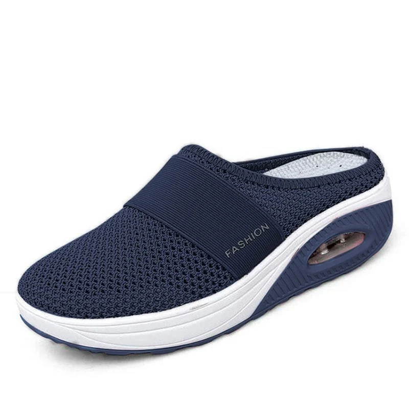 

Women Non-slip Without Heels Platform Sneakers Casual Wedge Breathable Mesh Outdoor Walking Slippers Platform Sneakers 2023