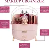 Pink Makeup Storage Organizer with Lid in Standard Size 3