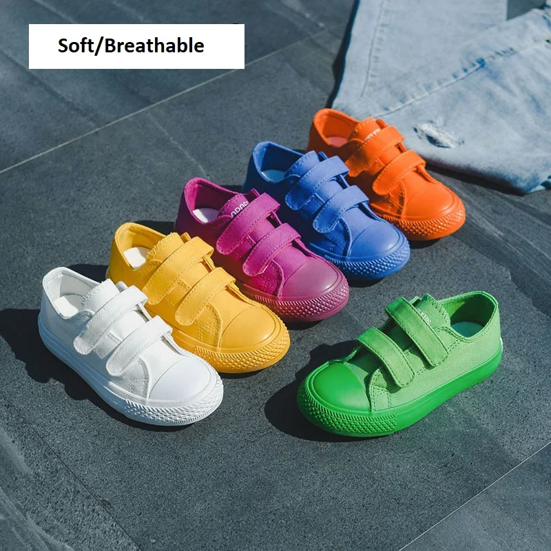 

Canvas Sneakers Children Boys Girls Breathable Sport Shoes Casual Kids White Shoes Jeans Denim Flat School Shoes Board Shoes
