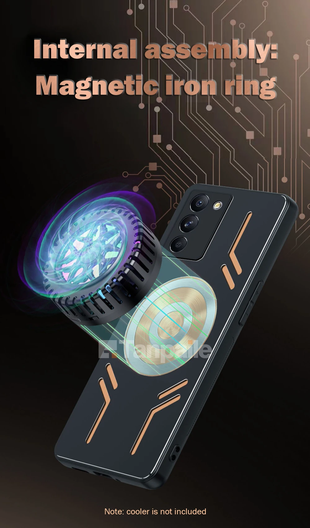 Enhanced Magnetic Cooling Case, Shockproof Copper Metal Heat Dissipation Cover