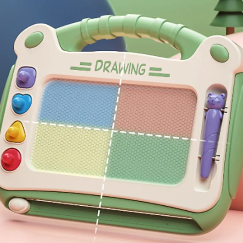 3Colors Kid Painting Colorful Magnetic Graffiti Board Drawing Preschool Toy Study Table Leg Erasable Writing Pad Birthday Gifts