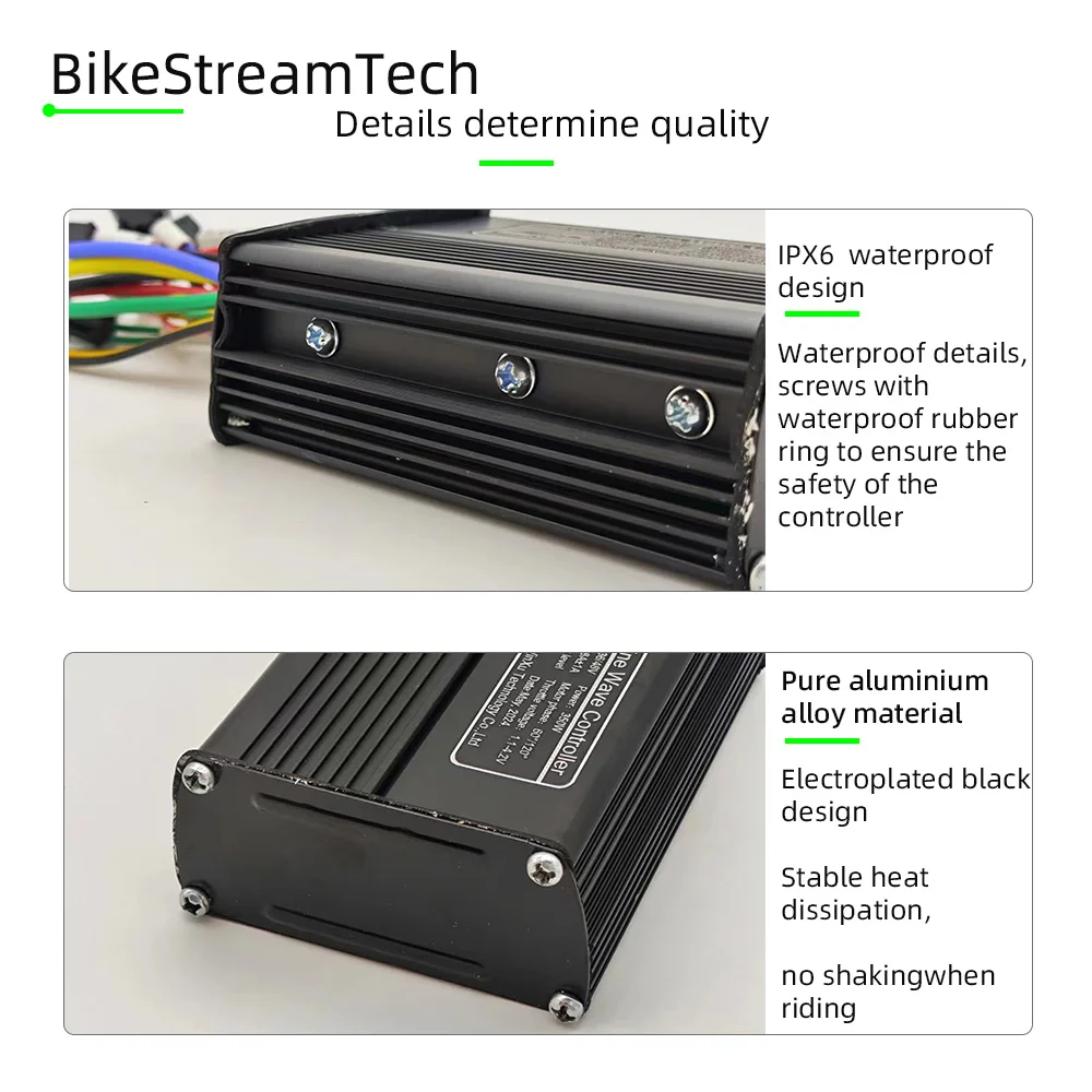 전기 자전거 브러시리스 모터 사인파 컨트롤러 36V 48V 60V 500W 25A 350W 18A SW900 LCD 디스플레이 전기 산악 자전거 스쿠터용