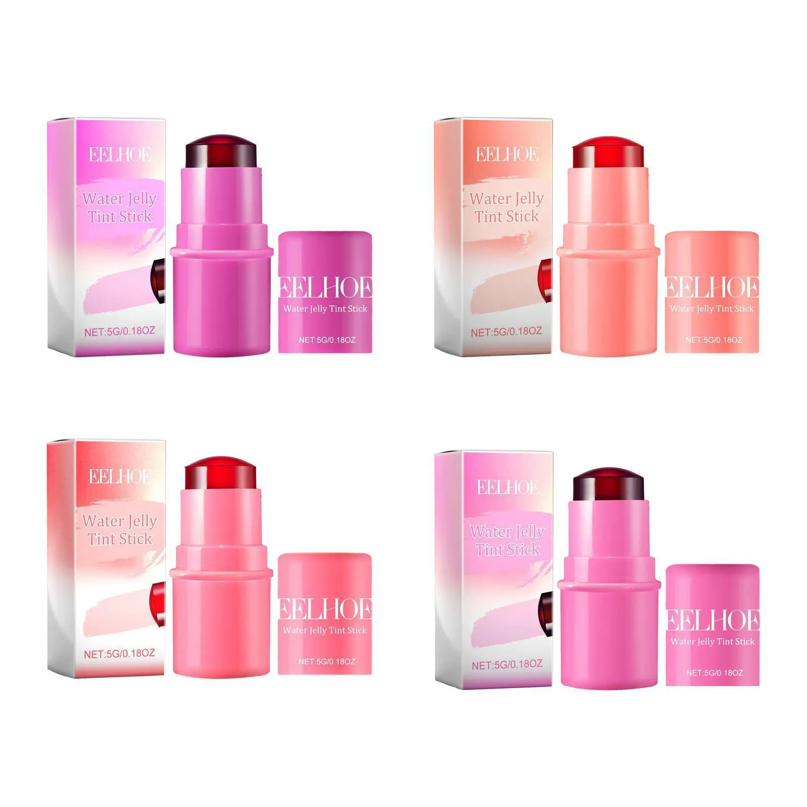 EELHOE Water Jelly Blush Stick Brighten Skin Lasting Waterproof Moistured Clear Lip Gloss Multi-use Matte Blush Korean Cosmetics 2