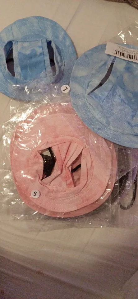 Sun Savvy Pet Cap Tie-Dye Baseball Hat with Ear Holes for Dogs and Cats photo review