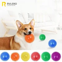 1PCS Soundmaking Toy Soft Sting Massage Elastic Ball Tooth Cleaning TPR Training Pet Teeth ChewingThorn Balls Pet Accessories 2