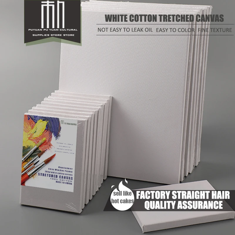 Stretched Canvas for Painting, 5 Pack 30x40CM Profile Primed White Blank Canvases for Painting Oil,