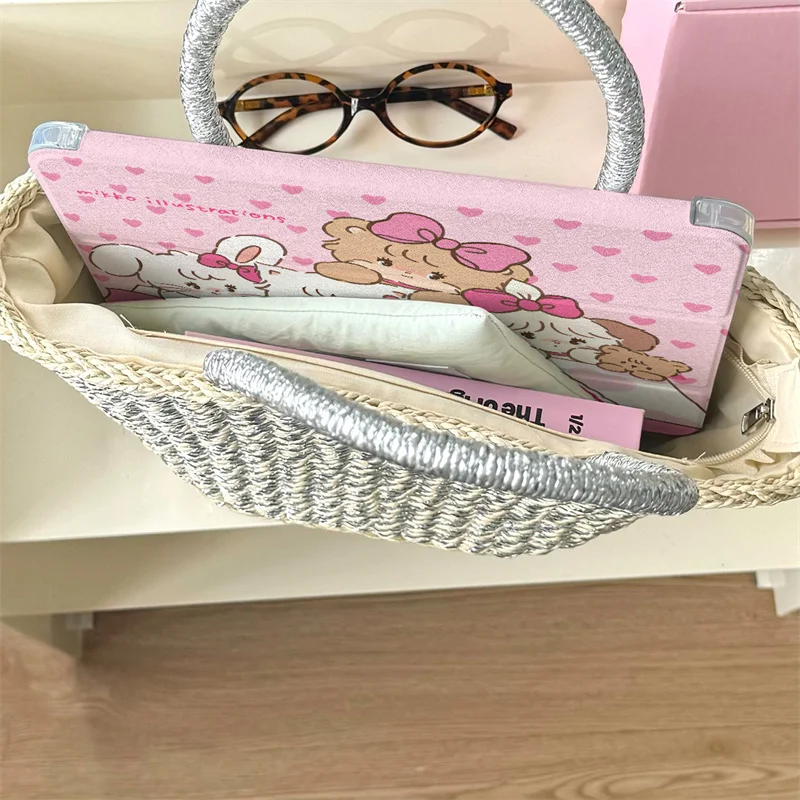 Korean Cute Tablet Case with Pen Holder