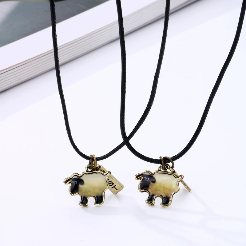 2pcs Girls Cartoon Dolphin Charm Zinc Alloy Cute Necklace For Daily  Decoration