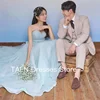 TAFN Elegant Light Blue Tulle Wedding Dresses Korea Photo shoot Sweetheart Corset Back Bride Gowns Evening Party Dress Customize 2