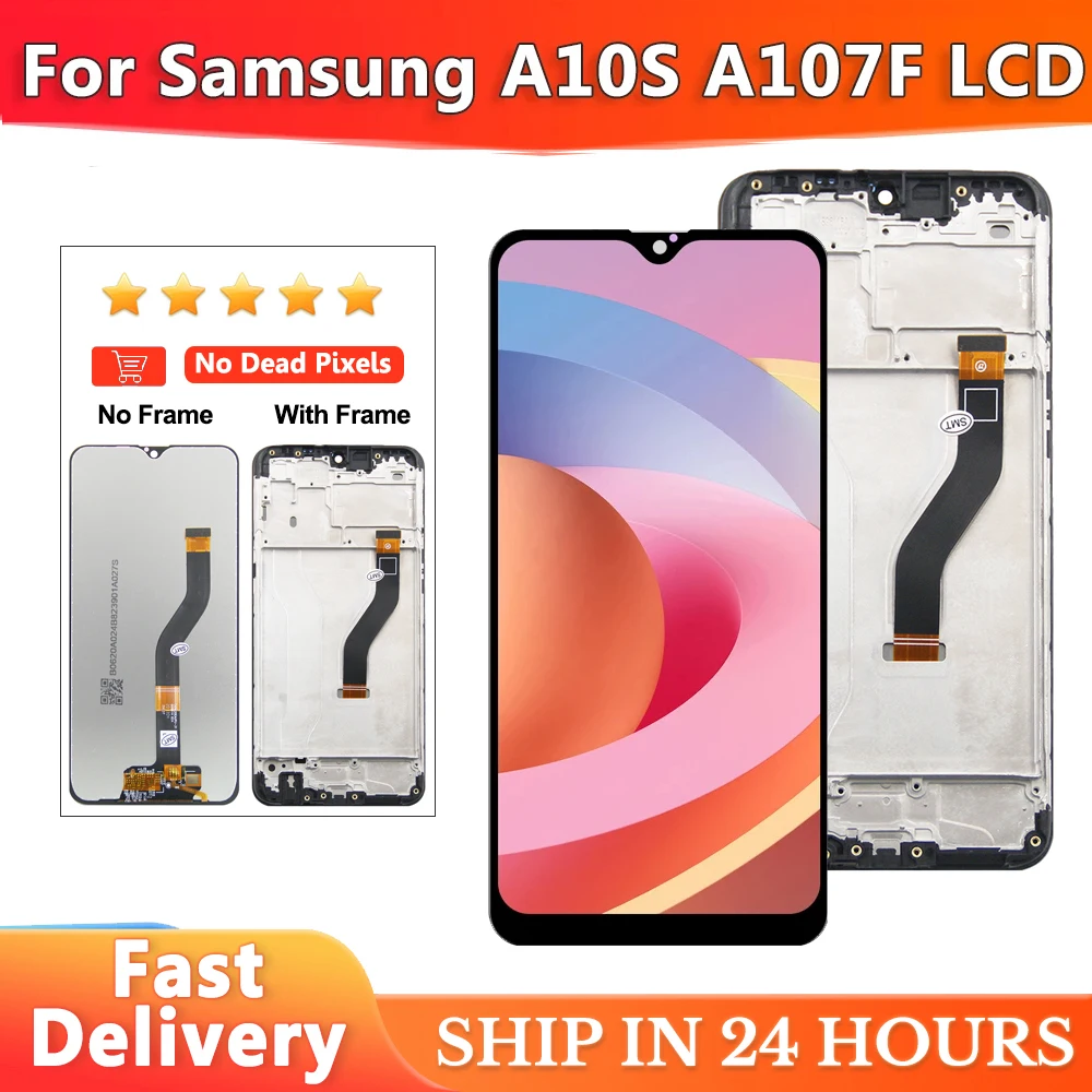 

AAA Quality For Samsung Galaxy A10S A107 LCD display Touch Screen Assembly for Samsung SM-A107F SM-A107M lcd screen With frame