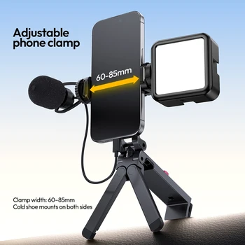 Ulanzi MA89 Phone Holder Mount with Clamp 3-in-1 Desktop Tripod Handheld Selfie Stick for Travel Vlog Shots with 360° Rotation