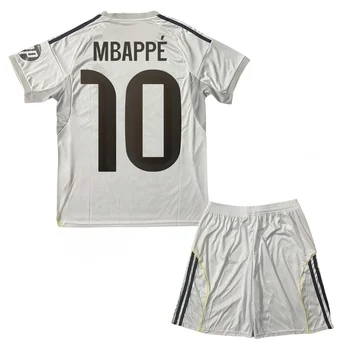 25-26 Mens/Kids New Activewear MCF Soccer #10 Mbappe Jerseys Fashion Sports T-Shirt White