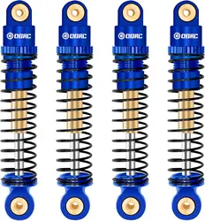 High - Performance Aluminum Front & Rear Shock Absorbers for RC Cars (Blue)