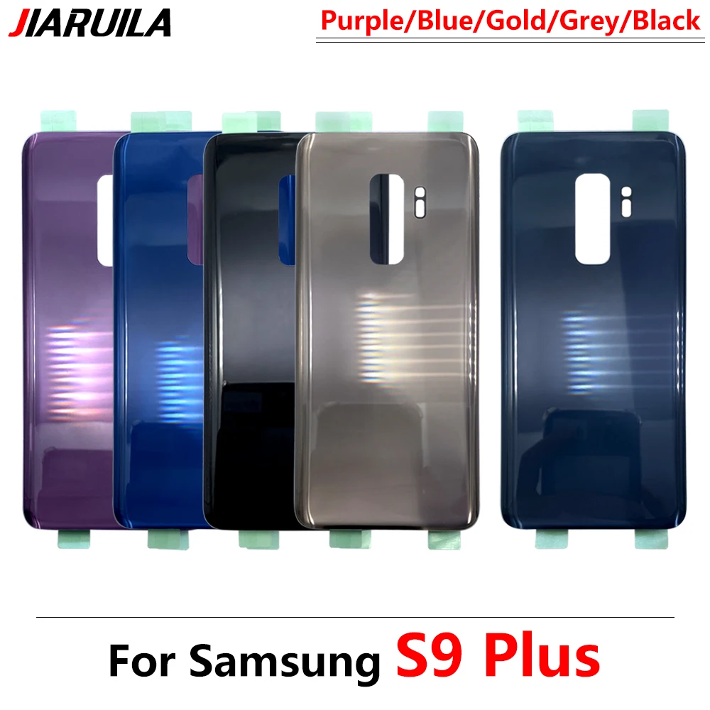 

10 Pcs Rear Housing For Samsung S9 G960F / S9 Plus G965F Glass Back Cover Repair Replace Battery Door Case Adhesive Sticker