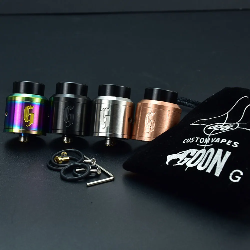 

Goon 25 RDA Rebuildable Dripping 25mm rda tank Dripper Tank Atomizer single coils Dual Coils Rebuildable Tank with BF Pin