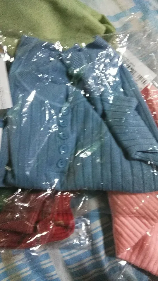 Knitted Women Sweater Button O-neck Pullovers Spring Autumn Basic Sweaters for Female Pullover Slim Solid Bold Stripes Tops photo review