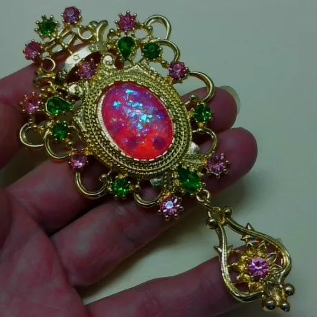 Baroque Large Vintage Gemstone Brooch photo review
