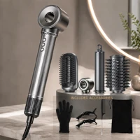 5 en 1 Air Styler Bigoudi Automatique Sèche-Cheveux Outil de Coiffure à Ions Négatifs Coanda Technology Brosse Volumisante Lisseur pour Tous Les Types de Cheveux Cadeau pour Femme 1