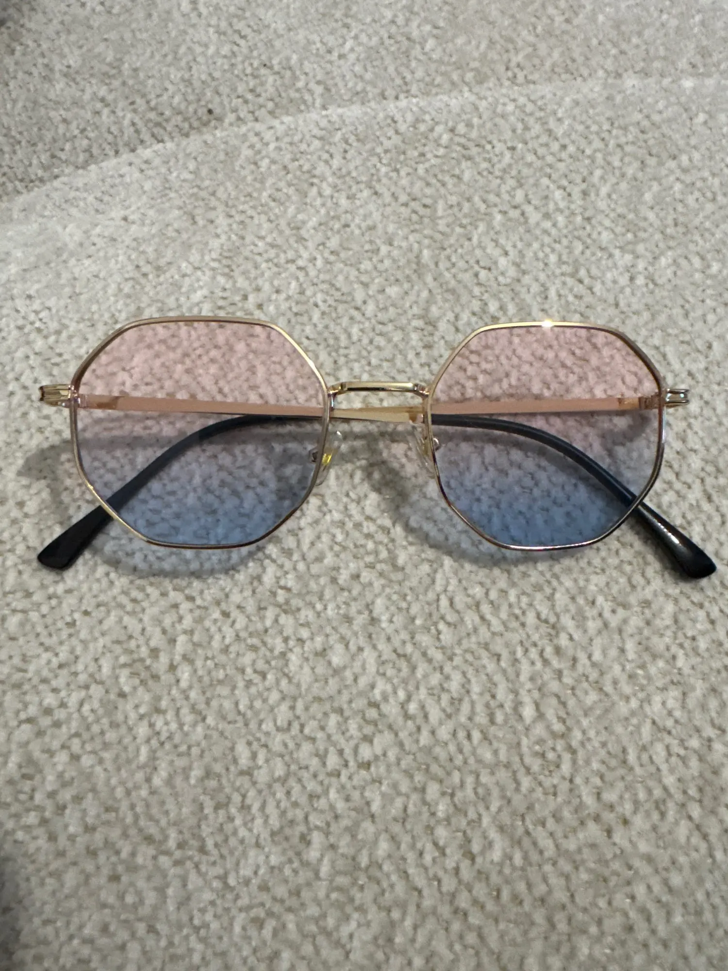 Polygon Metal Sunglasses Vintage Mirror Luxury Unisex photo review