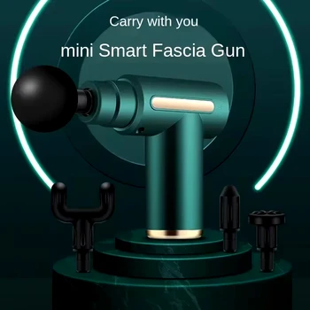 Portable Fascia Gun Button Tissue Massage Mini Lightweight and Adjustable Speed Massage Equipment Suitable for the Whole Body 1 Portable Fascia Gun Button Tissue Massage Mini Lightweight and Adjustable Speed Massage Equipment Suitable for the Whole Body 1