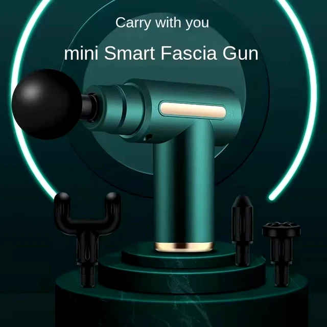 Portable Fascia Gun Button Tissue Massage Mini Lightweight and Adjustable Speed Massage Equipment Suitable for the Whole Body 1 Portable Fascia Gun Button Tissue Massage Mini Lightweight and Adjustable Speed Massage Equipment Suitable for the Whole Body 1